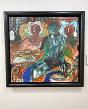 Load image into Gallery viewer, Original Oil Expressionist Painting of Three Figures
