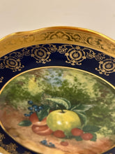 Load image into Gallery viewer, Imperial Limoges Fruit Cobalt Blue &amp; Gold Plate
