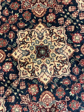 Load image into Gallery viewer, Black &amp; Maroon Round Oriental Rug

