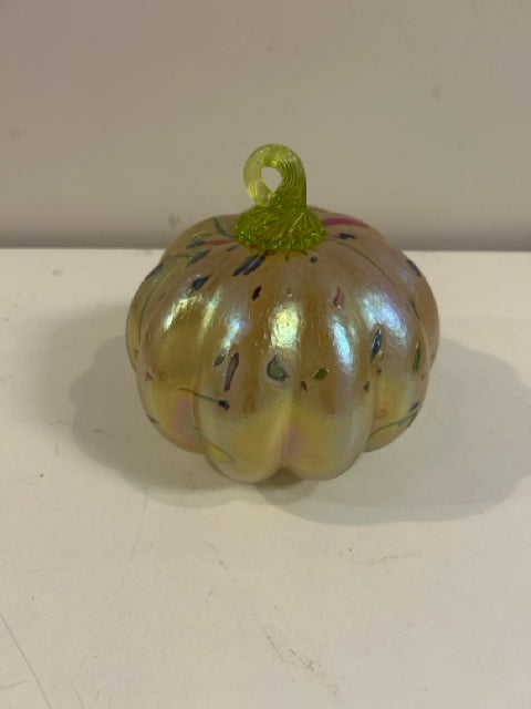 Champagne Colored Hand Crafted Pumpkin from Glass Eye Studio