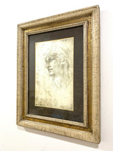 Load image into Gallery viewer, Framed Reproduction  Print "Man's Portrait" by Michelangelo
