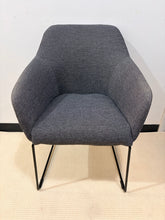 Load image into Gallery viewer, Tossberg Dark Grey Chair with Black Metal Legs from Ikea

