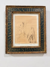 Load image into Gallery viewer, Framed Vintage Disegno (Etching) of Crucifixion Scene, signed (1943)
