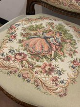 Load image into Gallery viewer, Vintage French Louis XV Armchair with Faux Needlepoint Upholstery

