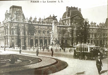 Load image into Gallery viewer, Framed Vintage Postcard  "The Louvre" with Linen Mat from Arhaus
