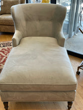 Load image into Gallery viewer, Gray Ultra Suede Curved Chaise With Nail Head Trim from Walter E. Smithe
