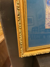 Load image into Gallery viewer, Print of Blue Vase with  Flowers in Gold Frame
