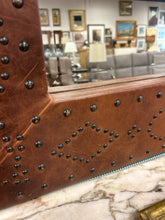 Load image into Gallery viewer, Leather Mirror with Nail Heads from Ralph Lauren
