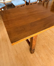 Load image into Gallery viewer, Vintage Wood Dining Table with Floral Carvings
