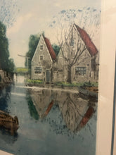 Load image into Gallery viewer, Hand Colored Etching &quot;Reflections on the Canal&quot; by Hendrick Cassiers, Signed
