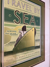 Load image into Gallery viewer, Framed &quot;Travel by Sea&quot; Poster
