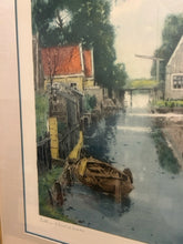 Load image into Gallery viewer, Hand Colored Etching &quot;Reflections on the Canal&quot; by Hendrick Cassiers, Signed
