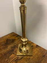 Load image into Gallery viewer, Brass Candlestick Lamp with White Shade
