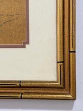 Load image into Gallery viewer, Silk Asian Watercolor of Bird and Blossoms by P. Chan
