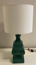 Load image into Gallery viewer, Distressed Green Table Lamp
