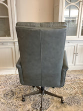 Load image into Gallery viewer, Grey Leather Office Chair from Arhaus
