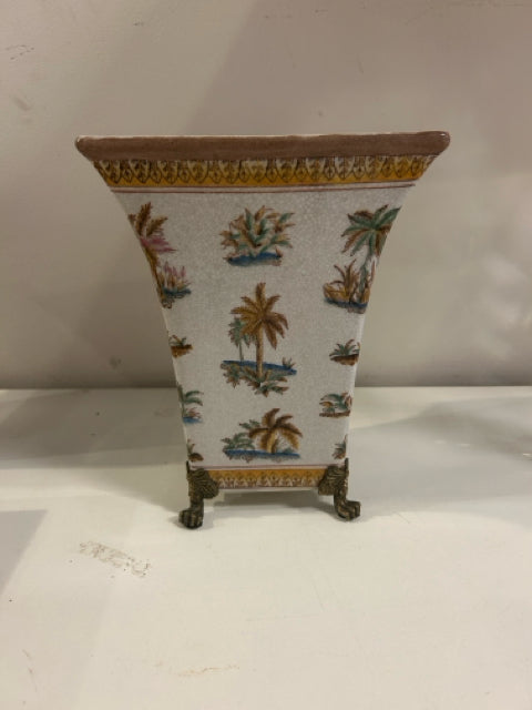 Brass Footed Planter