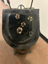 Load image into Gallery viewer, Vintage Tole Coal Scuttle Fireplace Box with Tools
