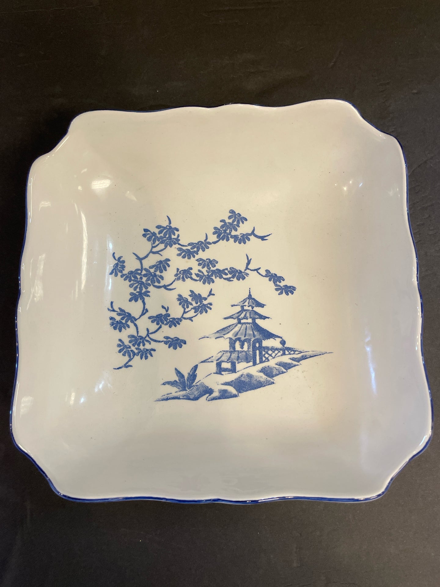 Blue & White Square Serving Bowl from Tiffany &. Co.