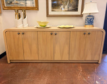 Load image into Gallery viewer, Blonde Wood Art Deco Three  Door Cabinet
