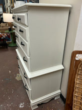 Load image into Gallery viewer, White Painted Highboy Dresser

