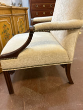 Load image into Gallery viewer, Cream Colored Upholstered Arm Chair from Baker Furniture
