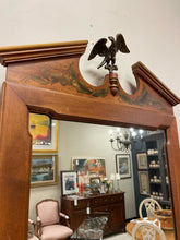 Load image into Gallery viewer, Vintage Maple Wall Mirror with Eagle Finial
