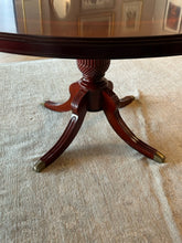 Load image into Gallery viewer, Georgian Style Mahogany Pedestal Dining Table with Satinwood Crossbanding
