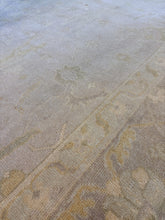 Load image into Gallery viewer, Grey and Beige Oushak Style Wool Blend Area Rug
