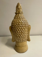 Load image into Gallery viewer, Gold Ceramic Buddha Head
