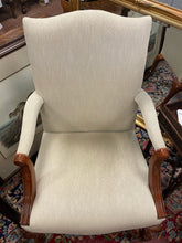 Load image into Gallery viewer, Neutral Colored Arm Chair with Claw Feet Thomasville Furniture
