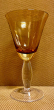 Load image into Gallery viewer, Nine  Amber Colored Water Goblets
