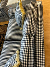 Load image into Gallery viewer, Custom Black &amp; White Gingham Love Seat
