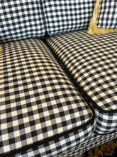 Load image into Gallery viewer, Custom Black &amp; White Gingham Love Seat
