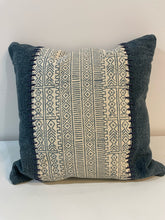 Load image into Gallery viewer, Lola Cream &amp; Blue Patterned Pillow from Surya
