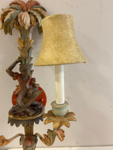 Load image into Gallery viewer, Pair of Vintage Venetian Polychrome Wood Carved Figural Sconces
