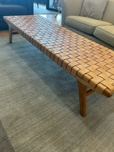Load image into Gallery viewer, Teak Woven Leather Strap Bench/Coffee Table

