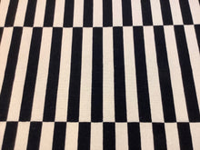 Load image into Gallery viewer, Black and White Cotton Striped Rug
