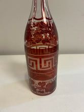 Load image into Gallery viewer, Vintage Bohemian Decanter with Greek Key Detailing
