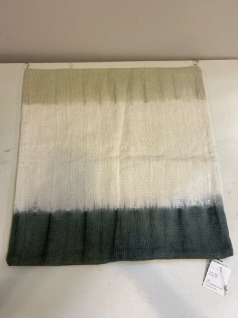 Dip Dyed Pillow Cover in Cream & Green from Pottery Barn