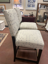 Load image into Gallery viewer, Pair of Cream &amp; Grey Upholstered Bar Stools from Arhaus
