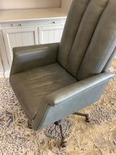 Load image into Gallery viewer, Grey Leather Office Chair from Arhaus
