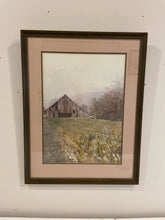 Load image into Gallery viewer, Framed  Print of &quot;Curing Barn&quot; by Larry Davidson, signed
