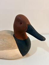 Load image into Gallery viewer, Hand Carved Wood Red Head Drake Decoy Duck
