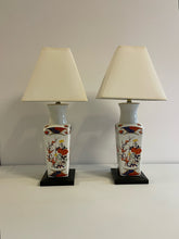 Load image into Gallery viewer, Pair of Petite Vintage Japanese Porcelain Table Lamps
