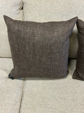 Load image into Gallery viewer, Pair of Brown Throw Pillows with  Decorative Button
