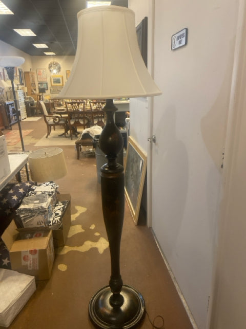 Hand Painted Asian Inspired Floor Lamp