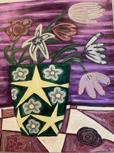 Load image into Gallery viewer, Canvas Print of  Flowers In Vase  by Catan Zaro, signed
