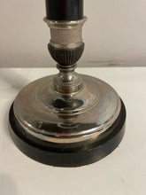 Load image into Gallery viewer, Pair of Black and Silver Buffet Lamps with Velvet Shades
