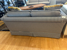 Load image into Gallery viewer, Custom Black &amp; White Gingham Love Seat
